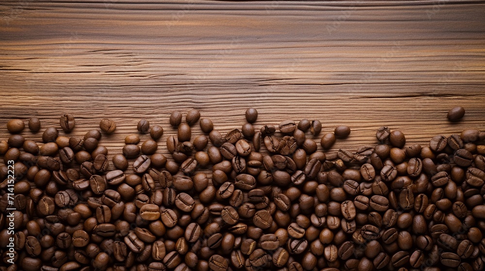 Coffee beans on wooden background. Coffee beans on wooden background.
