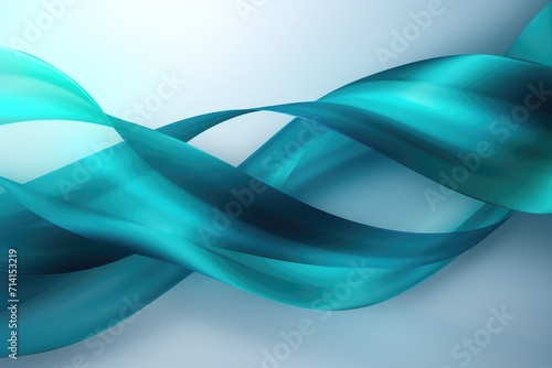 Abstract background awareness teal and white ribbon for awareness like Cervical Cancer, sexual assault, obsessive- ovarian cancer, polycystic ovarian syndrome, uterine cancer photo