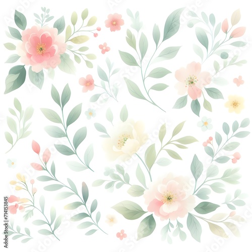 Wallpaper Mural Floral Water Color Background Torontodigital.ca