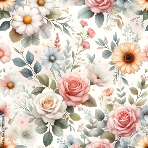 Floral Water Color Background