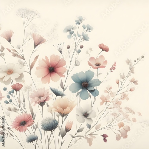 Floral Water Color Background