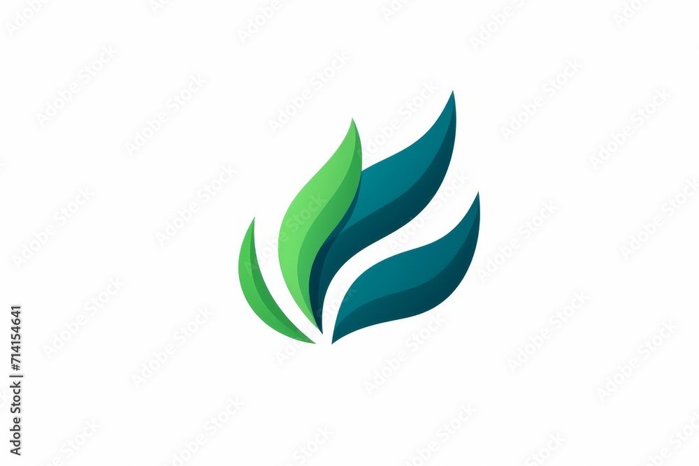 Leaf logo illustration icon Leaf logo illustration icon