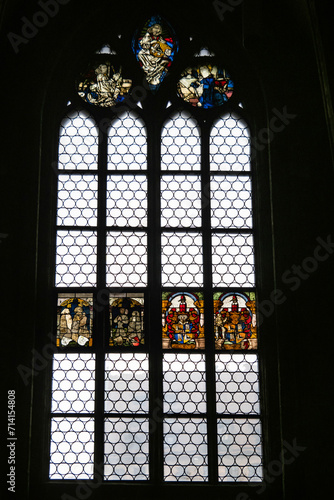 stained glass window in church of Nuremberg (Germany)