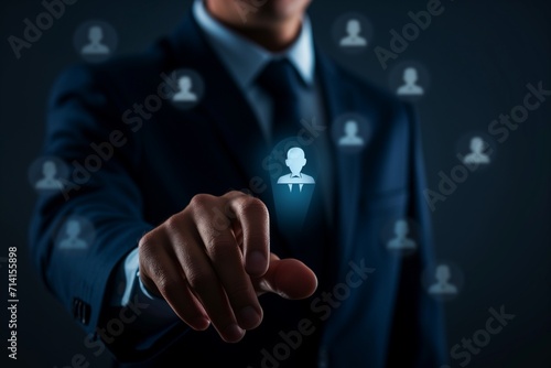 Business Executive Selecting Candidate Icon