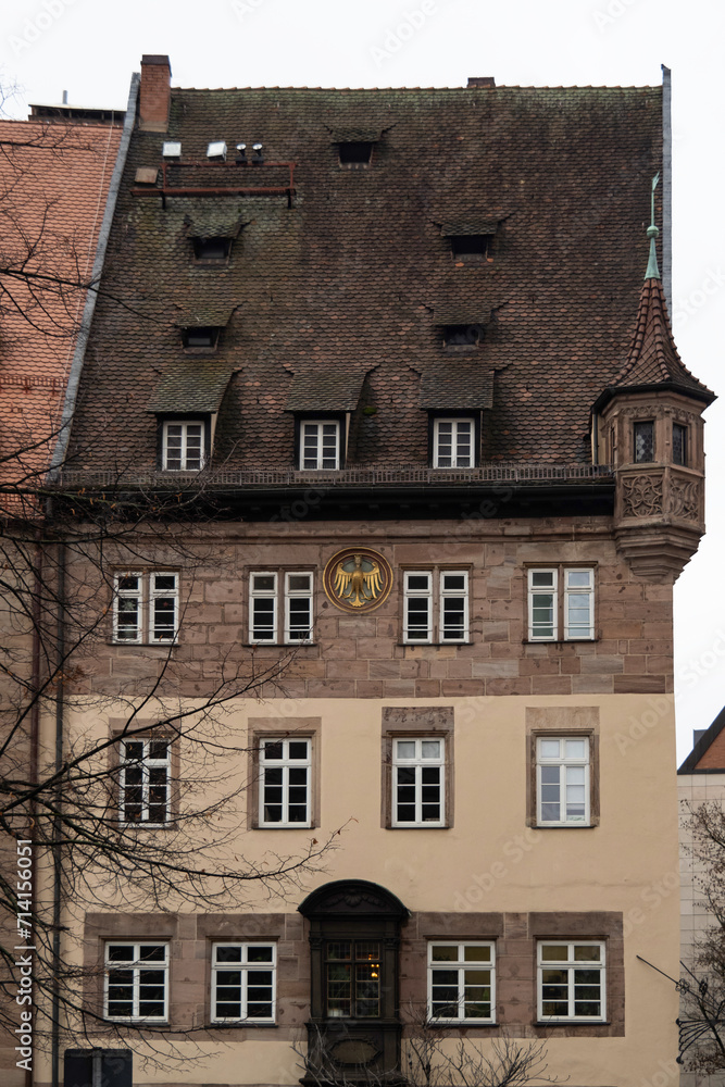 Naklejka premium Facades of the city of Nuremberg (Germany)