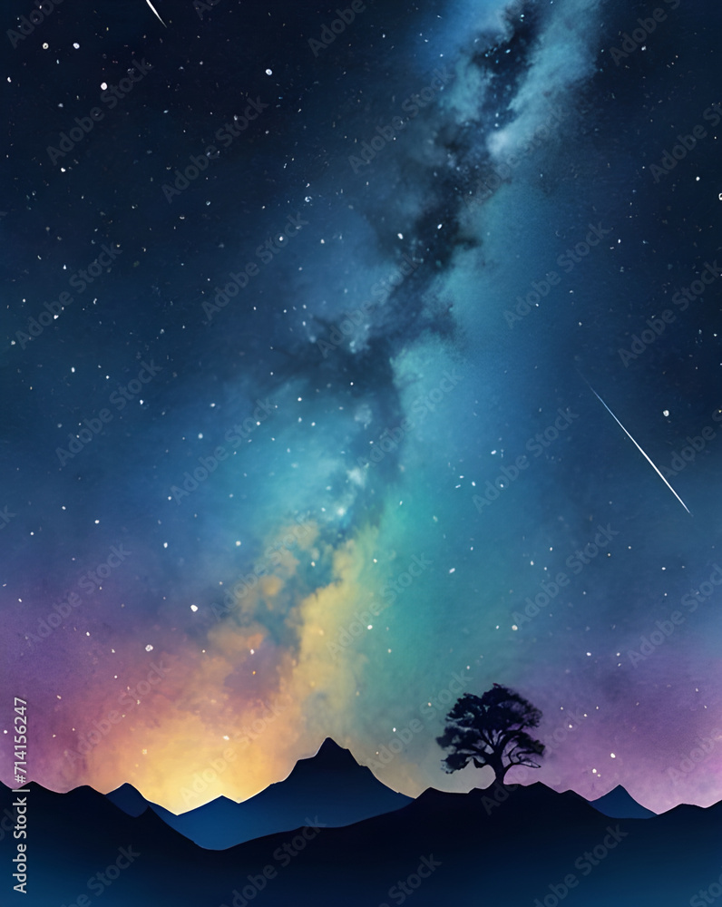 Fascinating night sky: stars and clouds in the background Fascinating night sky: stars and clouds in the background