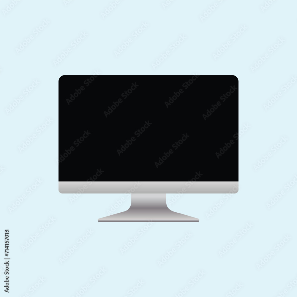 Modern computer Monitor design and line art in vector illustration
Modern computer Monitor design and line art in vector illustration
