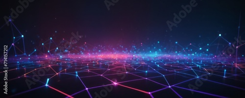 Abstract Network of Interconnected Nodes photo