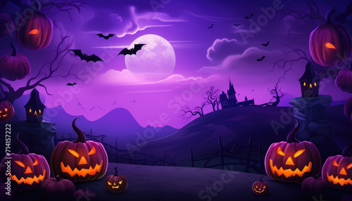 Halloween pruple background lfk photo