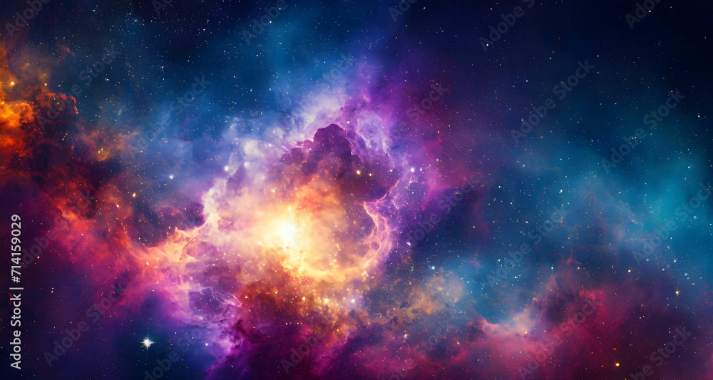 Colorful space galaxy Colorful space galaxy