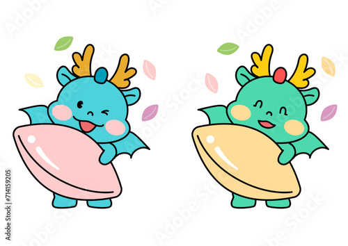 청룡 캐릭터 일러스트