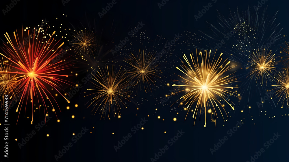Beautiful creative holiday background with fireworks and sparkles Beautiful creative holiday background with fireworks and sparkles