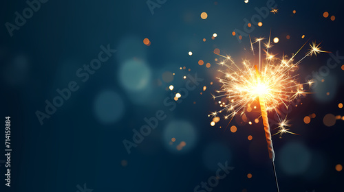 Beautiful creative holiday background with fireworks and sparkles