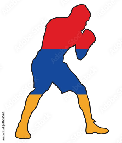 Boxer With Armenian Flag
