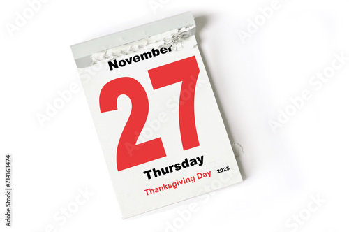  27-  November 2025 Thanksgiving Day