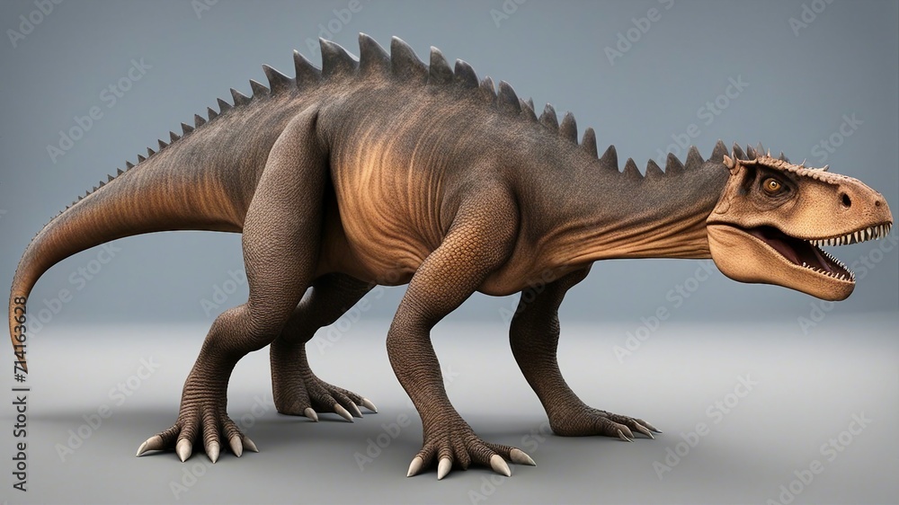 Fototapeta premium dinosaur render The replica of the dinosaur was a loyal servant of Big Brother. It had been made by the Party,