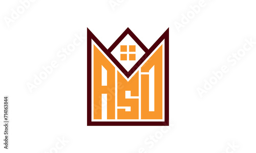 ASD initial letter real estate builders logo design vector. construction ,housing, home marker, property, building, apartment, flat, compartment, business, corporate, house rent, rental, commercial 