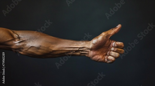 Artistic Expression of Human Arm Musculature and Movement. Generative ai photo