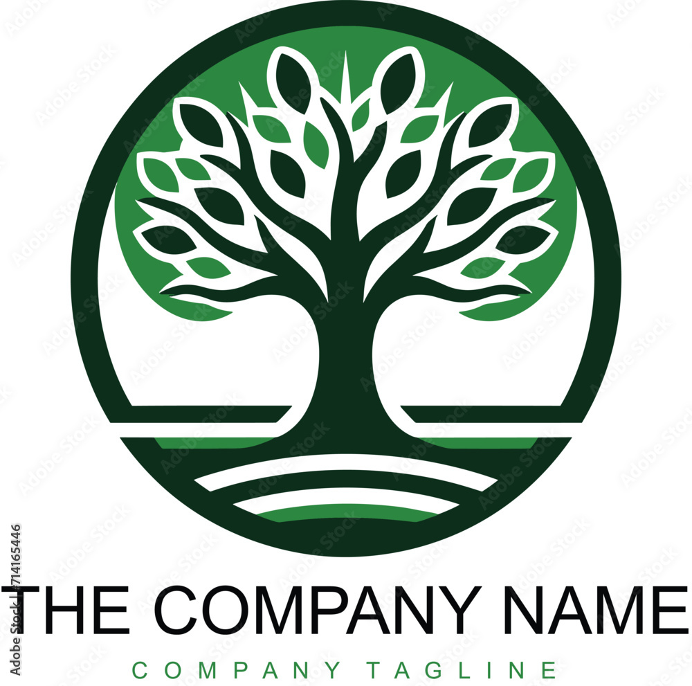 Fototapeta premium A green tree logo for your company