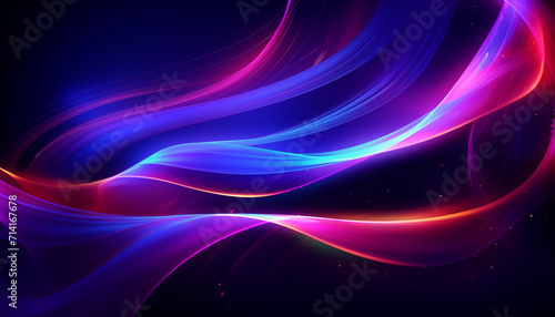 Sleek Abstract Colorful Ribbon Waves Background HD © Valeriia