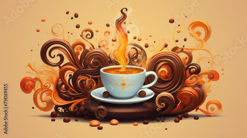 International coffee day design