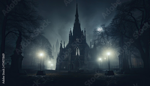 Panoramic photo of a historical church © Alex_iArt