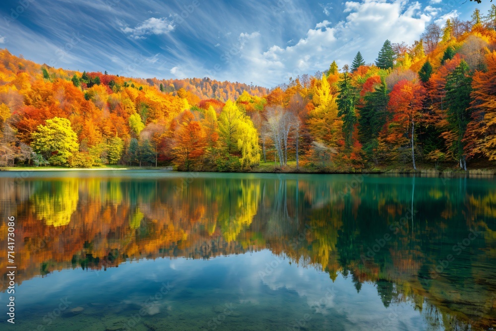 beautiful colorful autumn scenery