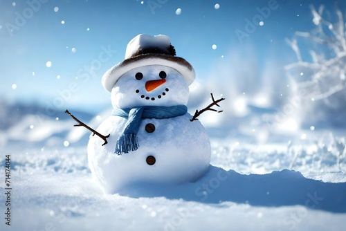 snowman winter snow christmas holiday cold © muzamil