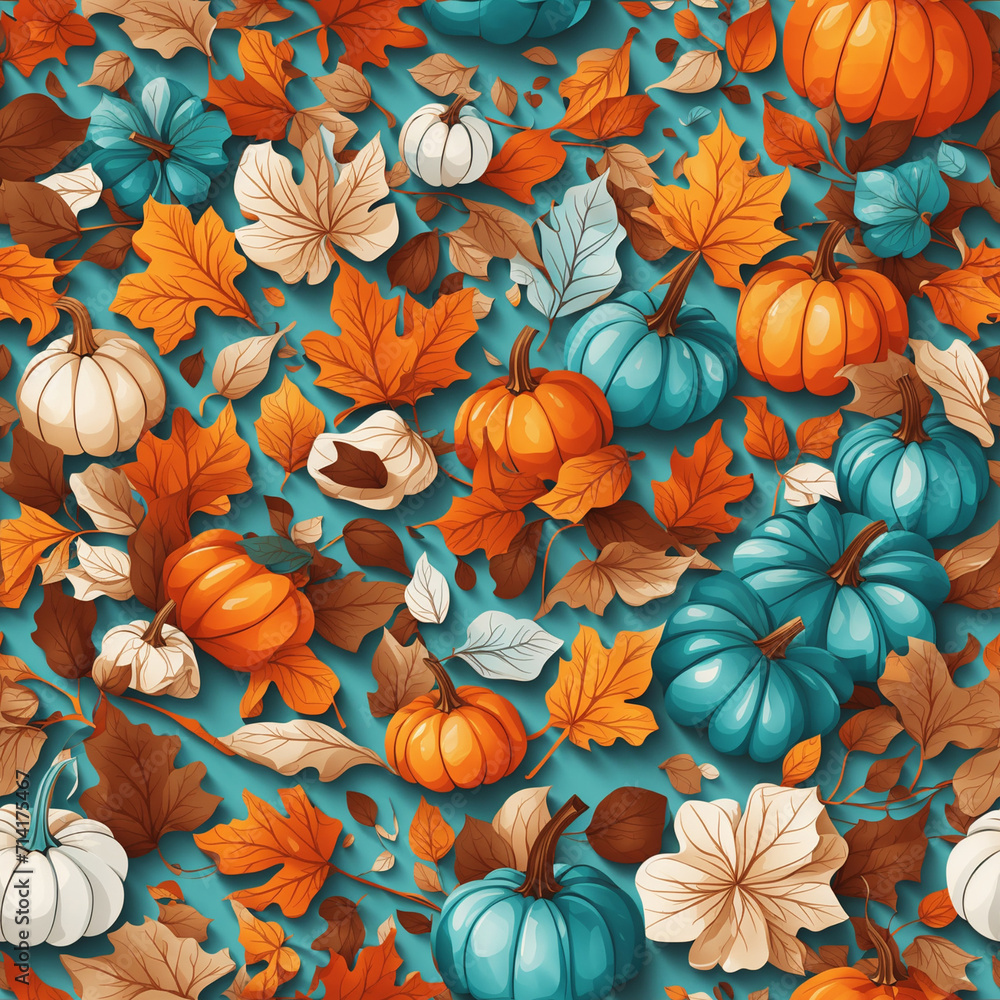 colorful pattern with leaves - Thin outline art of a cute color vector colorful pattern with leaves - Thin outline art of a cute color vector
