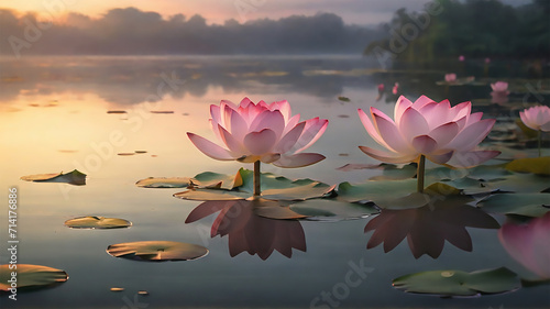 waterlily blooming beauty of nature  © Sobaurna