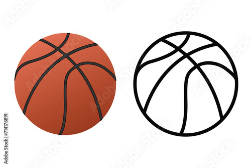 
Realistic Basketball Icon Clipart in Flat vector illustration.

