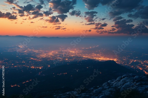 night view from the top of the mountain © happy