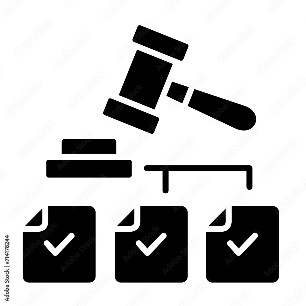 Regulation glyph icon illustration vector graphic Regulation glyph icon illustration vector graphic