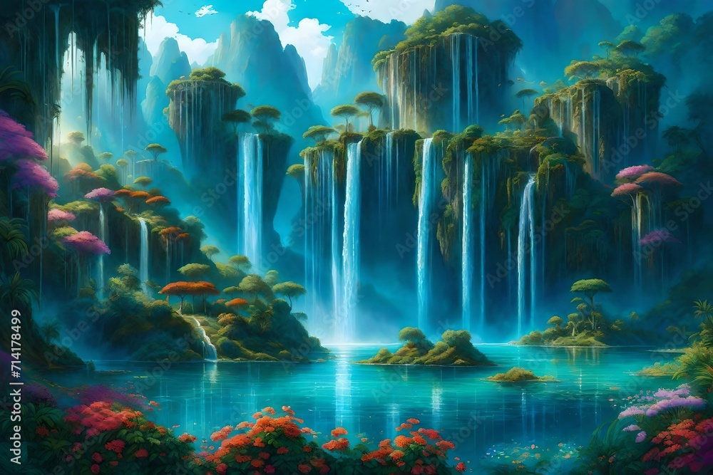 a magical fantasy world where no one is present, explore a serene underwater kingdom