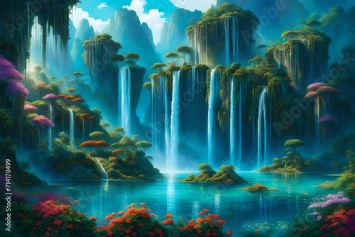 a magical fantasy world where no one is present, explore a serene underwater kingdom © Rao