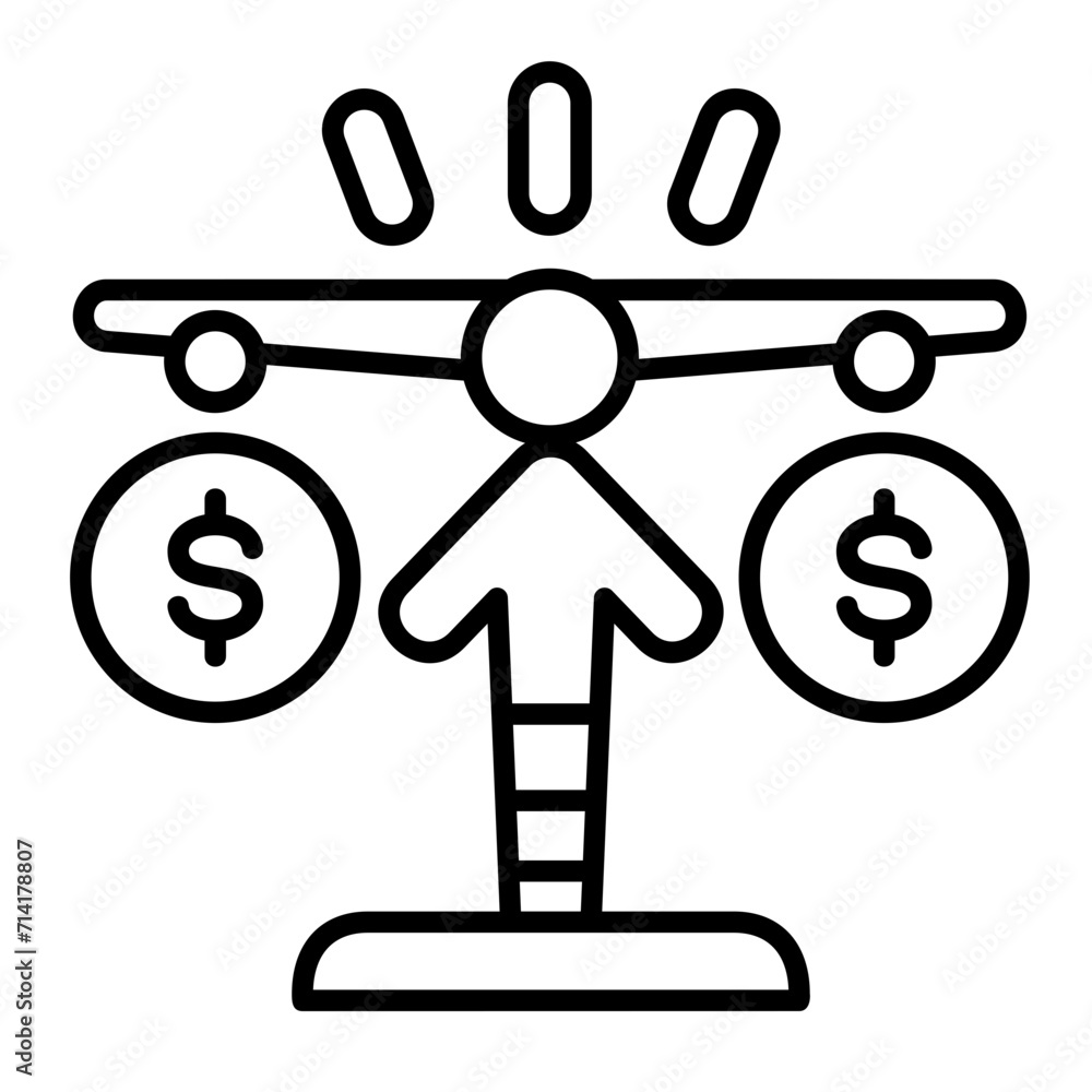 Scale line icon illustration vector graphic Scale line icon illustration vector graphic