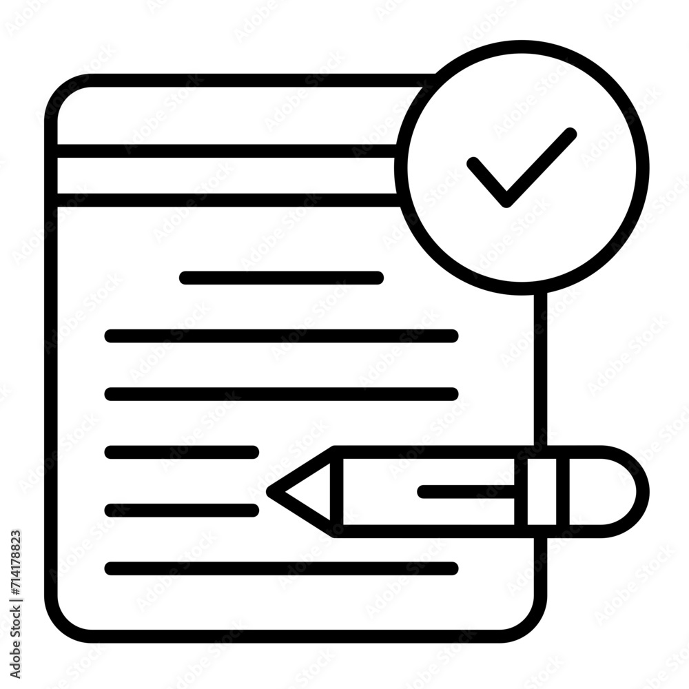 Comply line icon illustration vector graphic Comply line icon illustration vector graphic