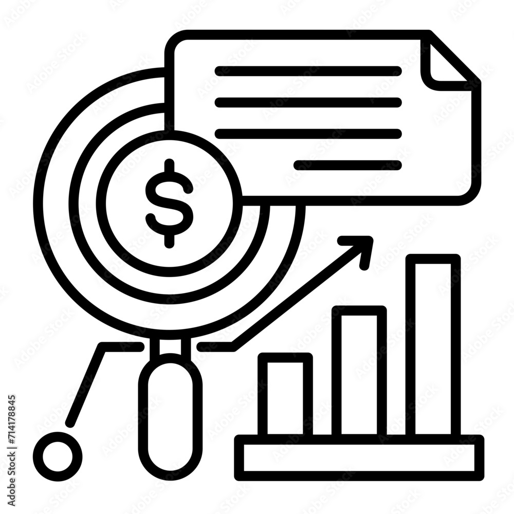 Forecast line icon illustration vector graphic Forecast line icon illustration vector graphic