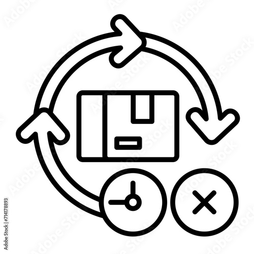 End of Life line icon illustration vector graphic