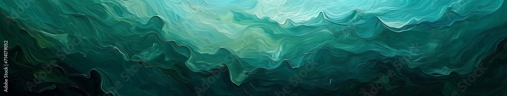 Beautiful Painting of a Green and Blue Mountain Beautiful Painting of a Green and Blue Mountain
