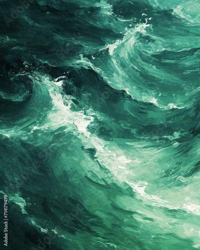 Majestic Painting of a Vast Ocean