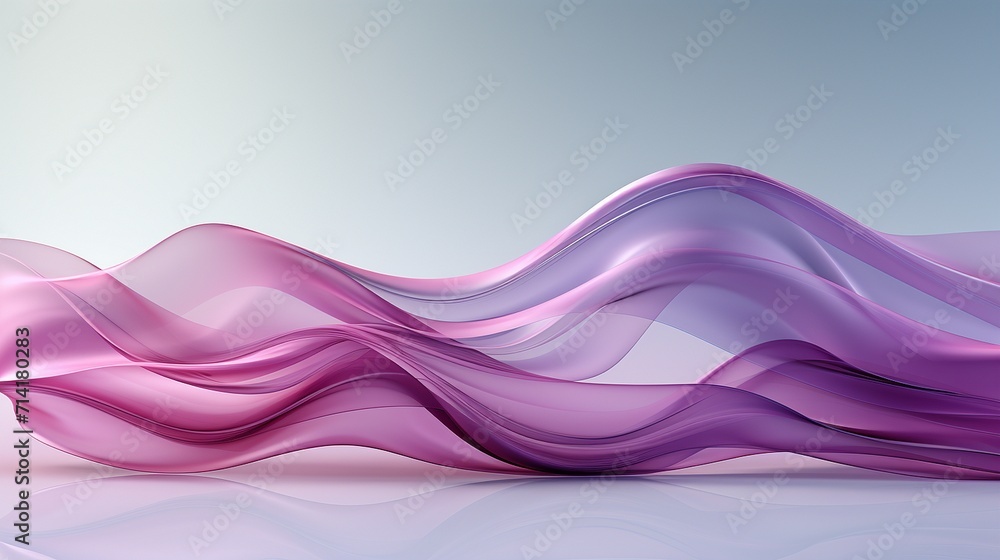 Fototapeta premium Pink and Purple Liquid Wave on White Background