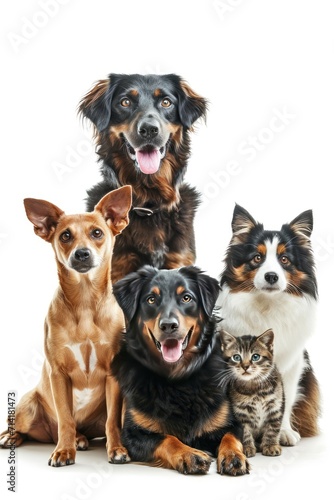Furry Harmony: Dogs and Cats Unite! © BrandwayArt