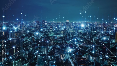 City of Connections: A Night Sky Aglow with Digital Networks