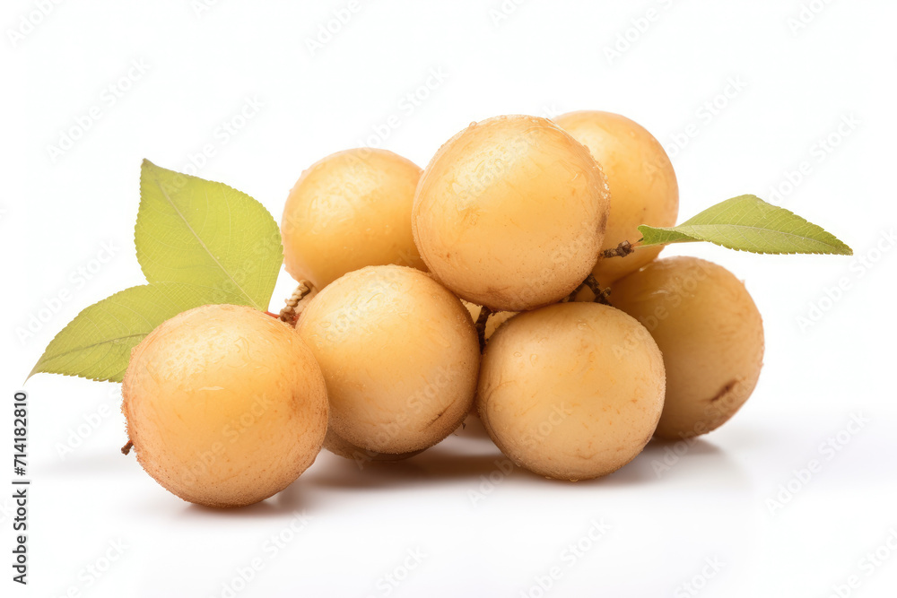 Longan fruit, white isolated background Longan fruit, white isolated background