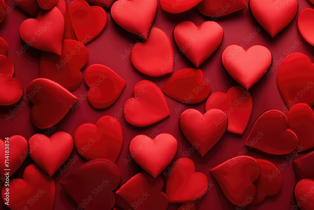 Valentine's Day background with red hearts. Valentine's Day background with red hearts.