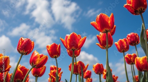 Tulip flower against sky 