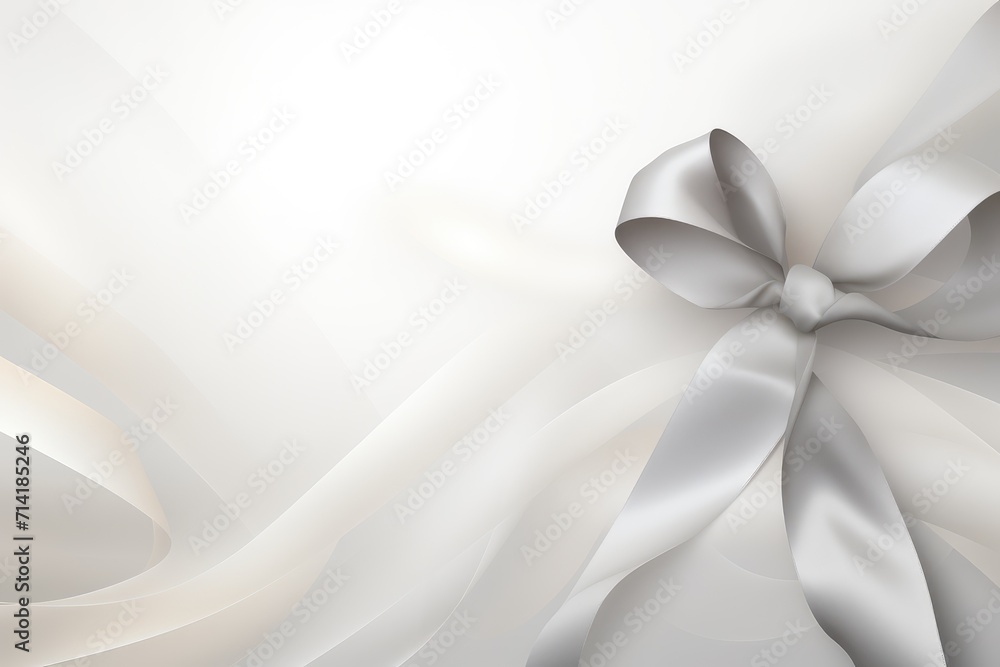 Abstract background awareness white ribbon or grey ribbon for awareness lAdoption, Congenital Cataracts, Adoptee, Bone Cancer - obrazy, fototapety, plakaty 