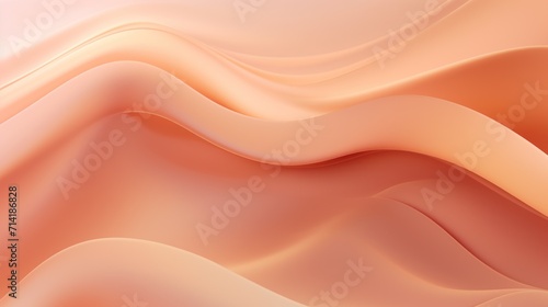 Elegant Peach Beige Waves Abstract Wallpaper Design Background AI Generated