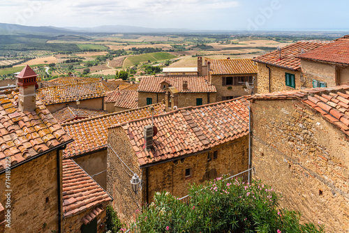 The picturesque village of Casale Marittimo, in the Province of Siena, Tuscany, Italy